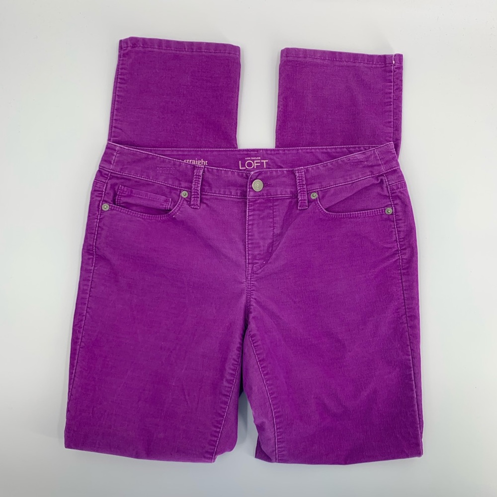 Ann Taylor loft modern straight corduroy pants 27